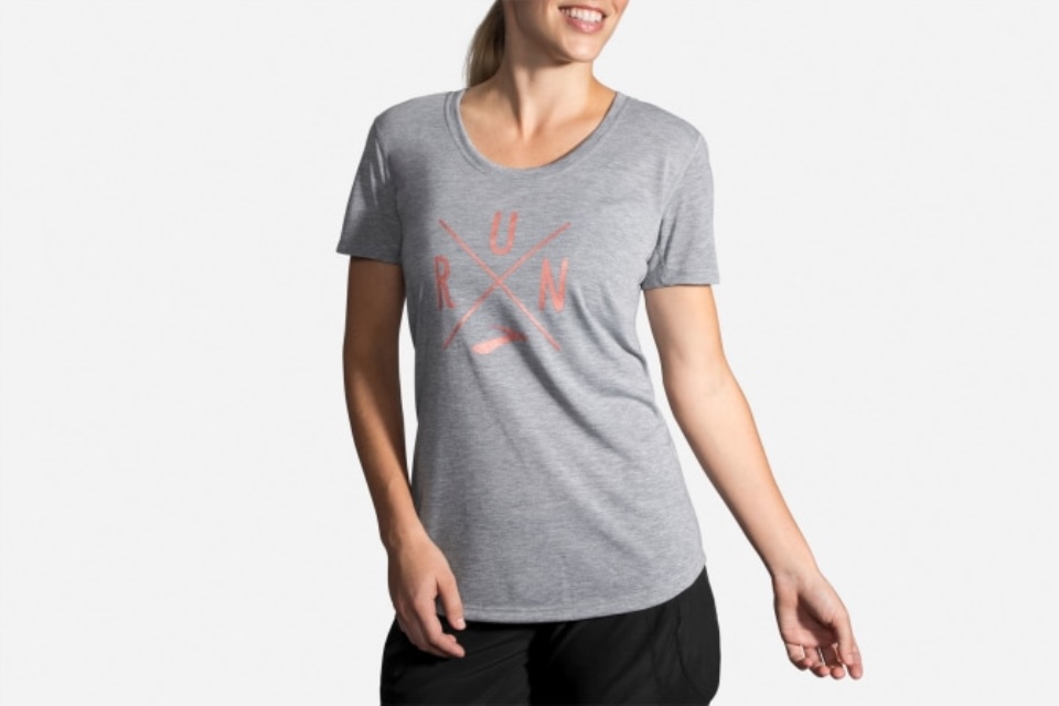 ディスタンス グラフィック Tシャツ ヘザー アッシュラン ブルックス