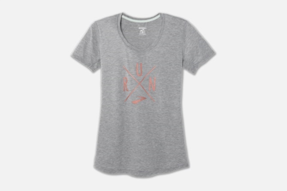ディスタンス グラフィック Tシャツ ヘザー アッシュラン ブルックス